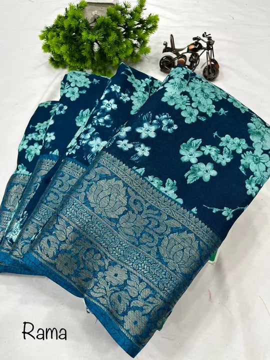 Dola Silk Printed saree  uploaded by AJ FASHION on 3/29/2023