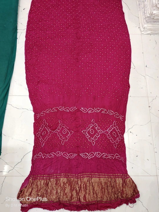 Semi Gajji Silk with Tissue Jari Pallu Bandhani Saree  uploaded by business on 3/29/2023