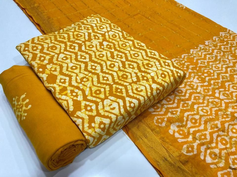 Rayon original wax batik unstitched suits uploaded by Sparsh creation on 3/1/2021