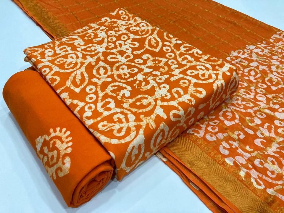 Rayon original wax batik unstitched suits uploaded by Sparsh creation on 3/1/2021