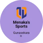 Business logo of Menaka's Sports Shoppe