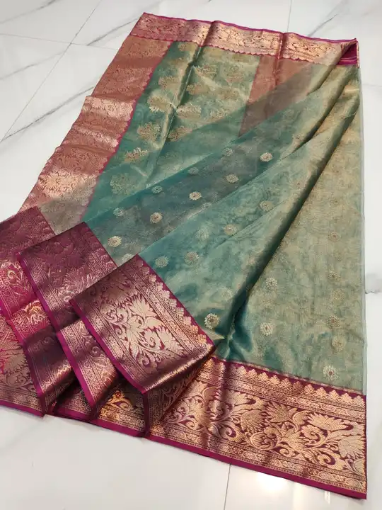 CHANDERI traditional handwoven tissue silk saree  uploaded by WEAVER'S ORIGIN silk and Sarees on 3/29/2023