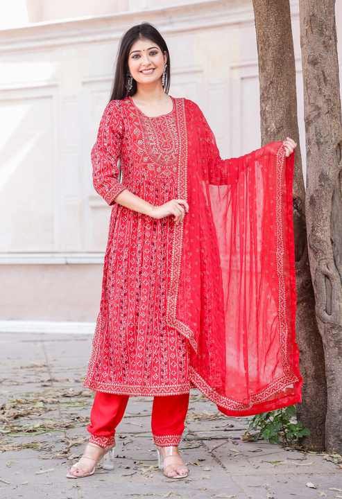 Red naira 3pc suit uploaded by Prakesh creation on 3/29/2023