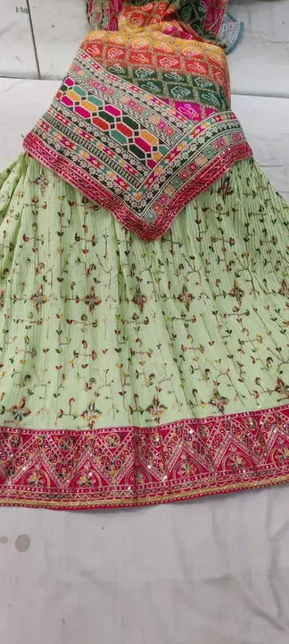 Crush cequnc print dupatta  uploaded by Sana creation on 3/29/2023