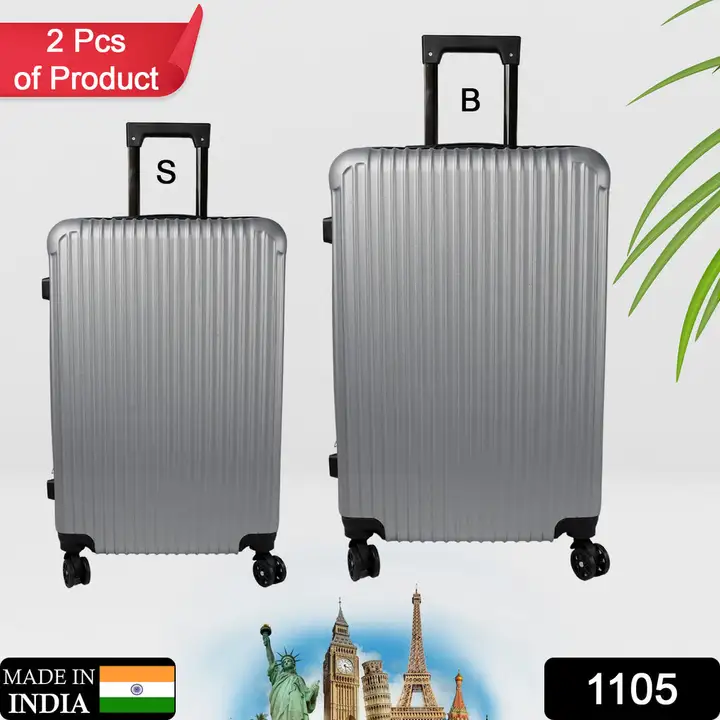 1105 Trolley Bag Big and Small Suitcase Bag For Men & Women Use Bag ( Set Of 2 Multi Color )

 uploaded by DeoDap on 3/29/2023