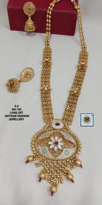 Meenakari long necklace set  uploaded by Sb designs on 3/29/2023