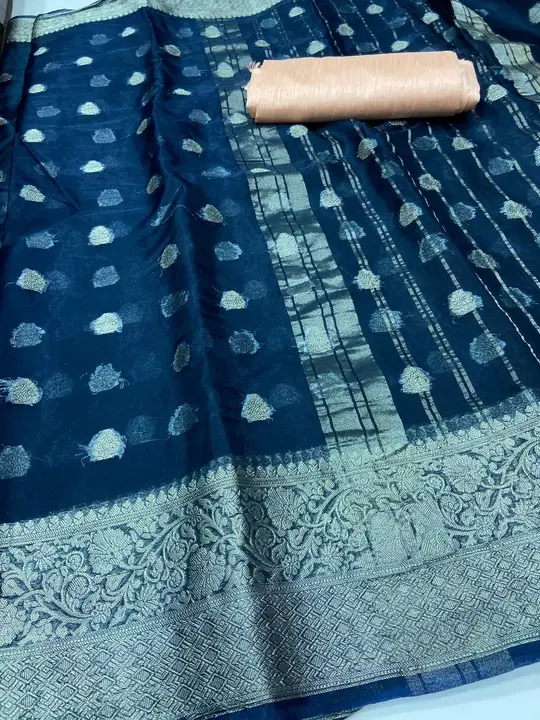 New soft silk saree with blouse  uploaded by Fashion designer saree  on 3/29/2023