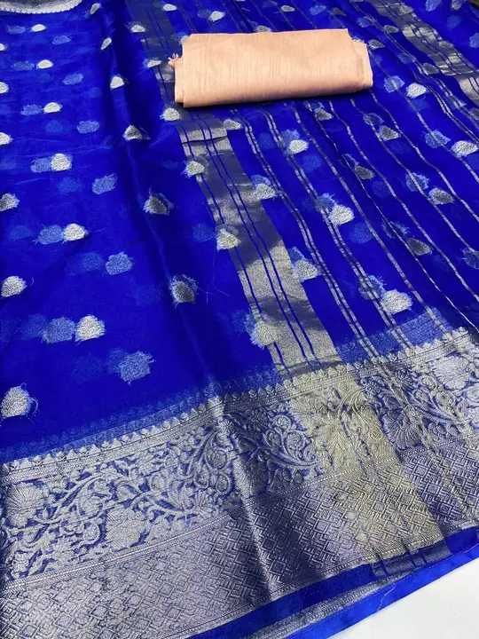 New soft silk saree with blouse  uploaded by Fashion designer saree  on 3/29/2023