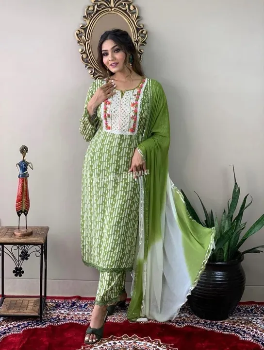 💃💃💃💃💃💃  *New addition to our beautiful  pure rayon set series with heavy crocia laced work d uploaded by JAIPURI FASHION HUB on 3/29/2023