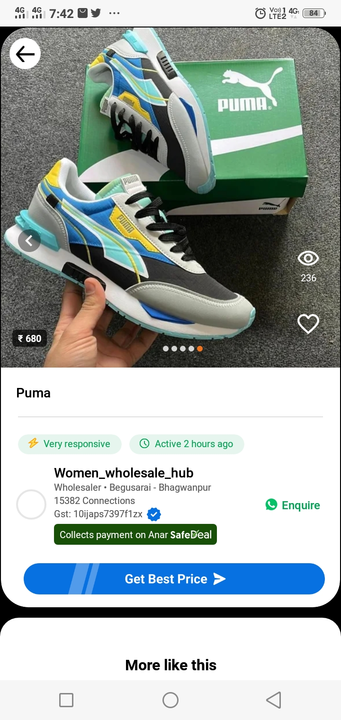 Post image I want to buy 680 pieces of Puma . Please send price and products.