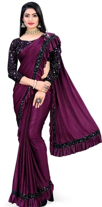 Redy to wear saree with sequence  blouse piece uploaded by Fashion vogue on 3/29/2023