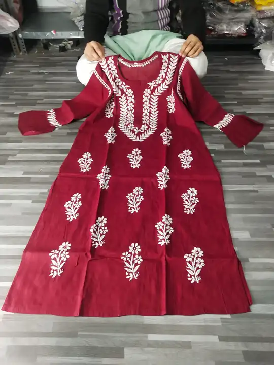 Lakhnawi cotton kurti uploaded by Sufiya collection on 5/30/2024
