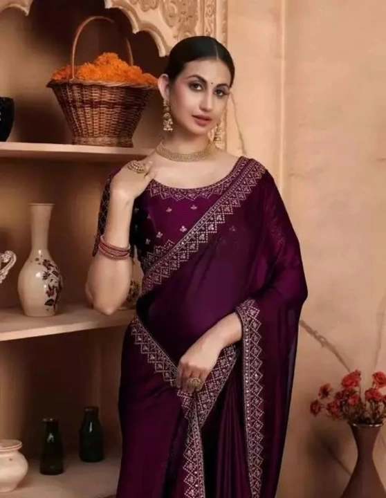 Embroidery  saree uploaded by Fashion vogue on 3/29/2023