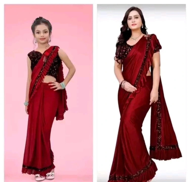 Mother doter combo saree uploaded by Fashion vogue on 3/29/2023