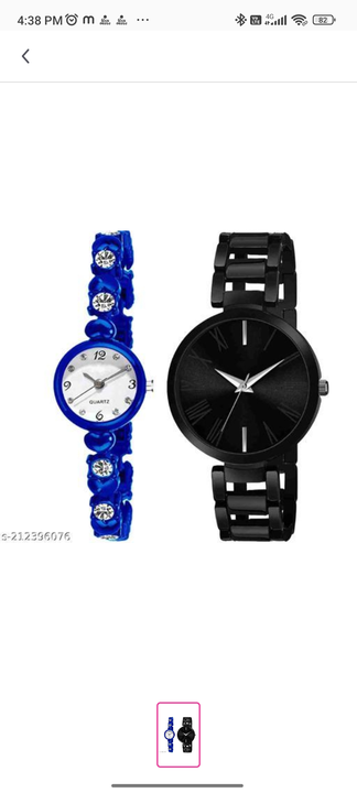 Fancy new cosmic blue-color white-daimond&black-colo titon analog watchs uploaded by business on 3/29/2023