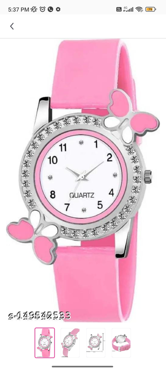Fancy pink- butterfly analog watch uploaded by business on 3/29/2023