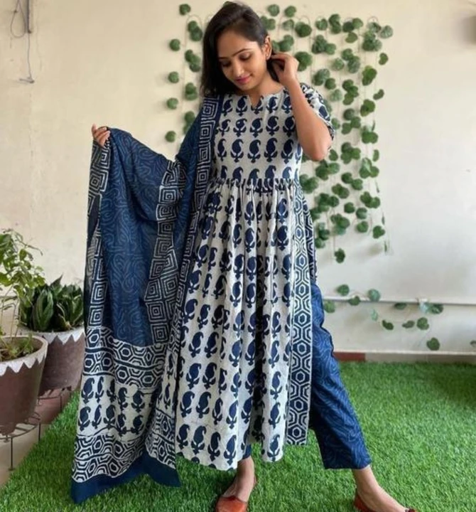 Post image Rs. 1200 only. Check this out.
 
Kurta Fabric: Cotton
Bottomwear Fabric: Cotton
Fabric: Cotton
Sleeve Length: Three-Quarter Sleeves
Set Type: Kurta With Dupatta And Bottomwear
Bottom Type: Pants
Pattern: Printed
