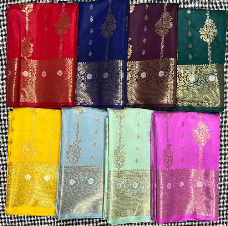 Banarasi dyeble dupiyan silk saree with rich zari border and pallu uploaded by Banaras art silk on 3/29/2023