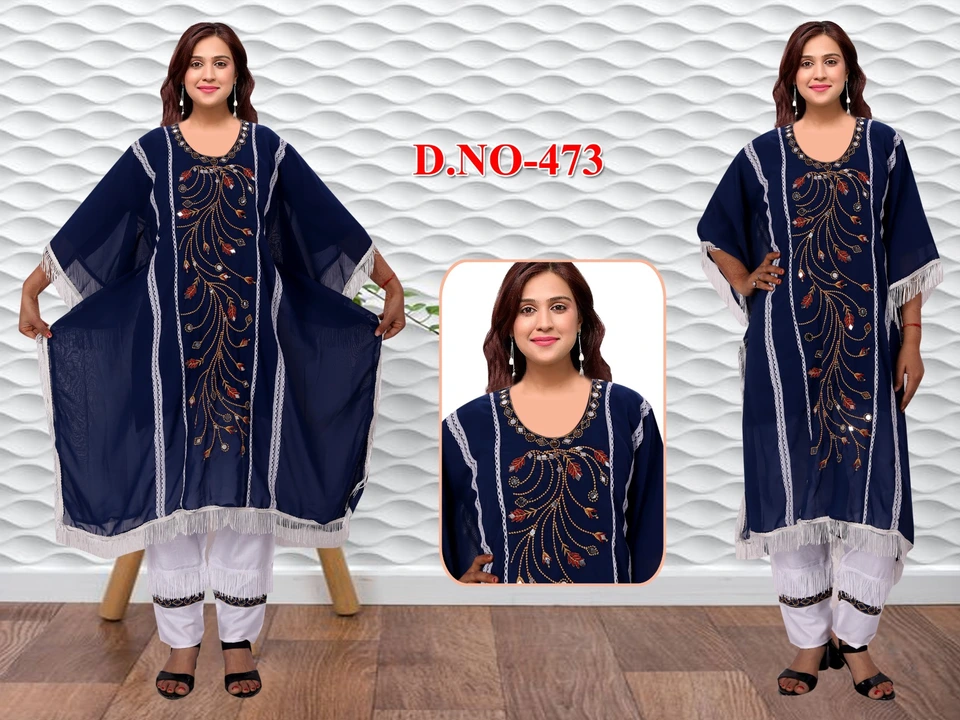 Kaftan kurti with pant  uploaded by Evergreen on 3/29/2023