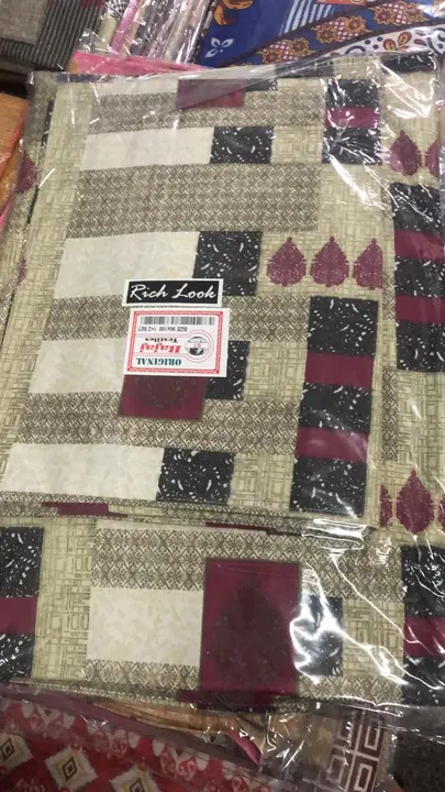 Pure cotton khadar casment double bed sheet with pillow cover  uploaded by G s industries on 3/29/2023