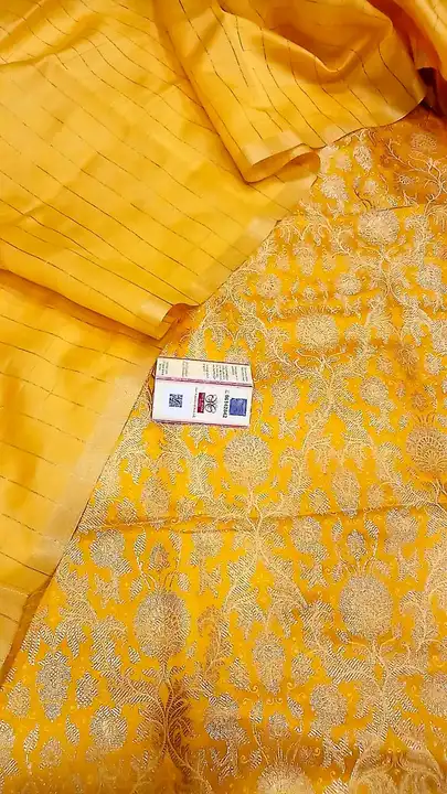 Banarasi silk katan broket kimkhab suits    top 2.5 miters silk kimkhab weaving with zari    dupatta uploaded by Seraji Sarees on 3/29/2023