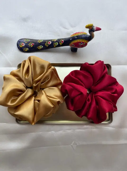 Satin large scrunchies uploaded by business on 3/29/2023