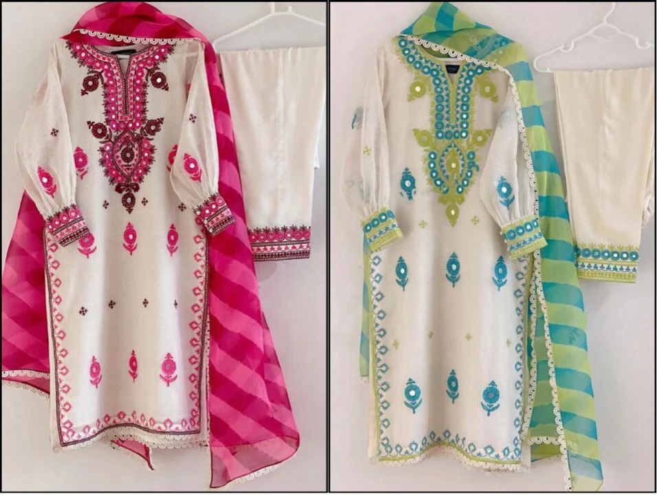 Product image of Mirror hand work suit, price: Rs. 1099, ID: mirror-hand-work-suit-1fcb2489