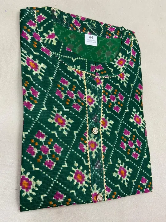 New launch kurti
Fabric Kota doriya 
Size l xl xxl 
Lenght 42 
Don’t ask for open picture 
 uploaded by Gotapatti manufacturer on 3/29/2023