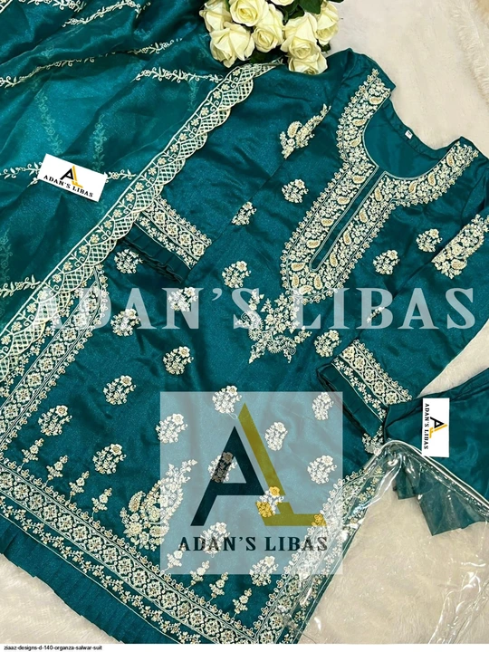 Adans libas heavy dress material  uploaded by Heena fashion house on 3/30/2023