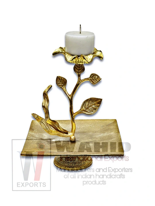 Beautiful platter with candle leaf design by Wahid International uploaded by business on 3/30/2023