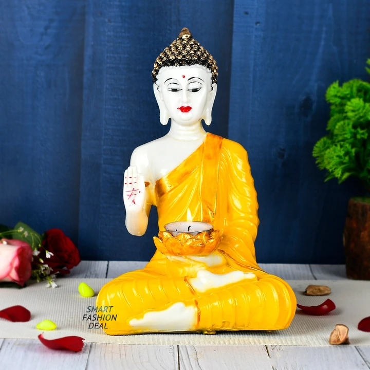 Buddha Diya Samadhi big in yellow uploaded by Smart fashion deal on 3/30/2023