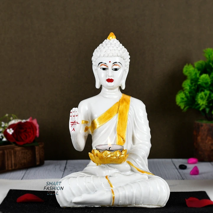Buddha Diya Samadhi big in white uploaded by Smart fashion deal on 3/30/2023