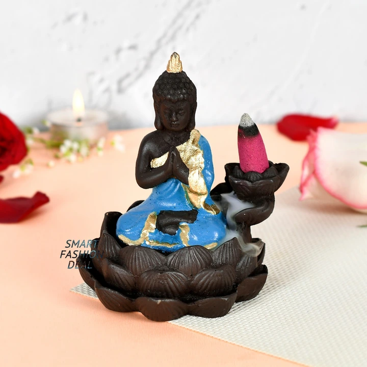 Smoke Buddha fountain in blue uploaded by Smart fashion deal on 3/30/2023