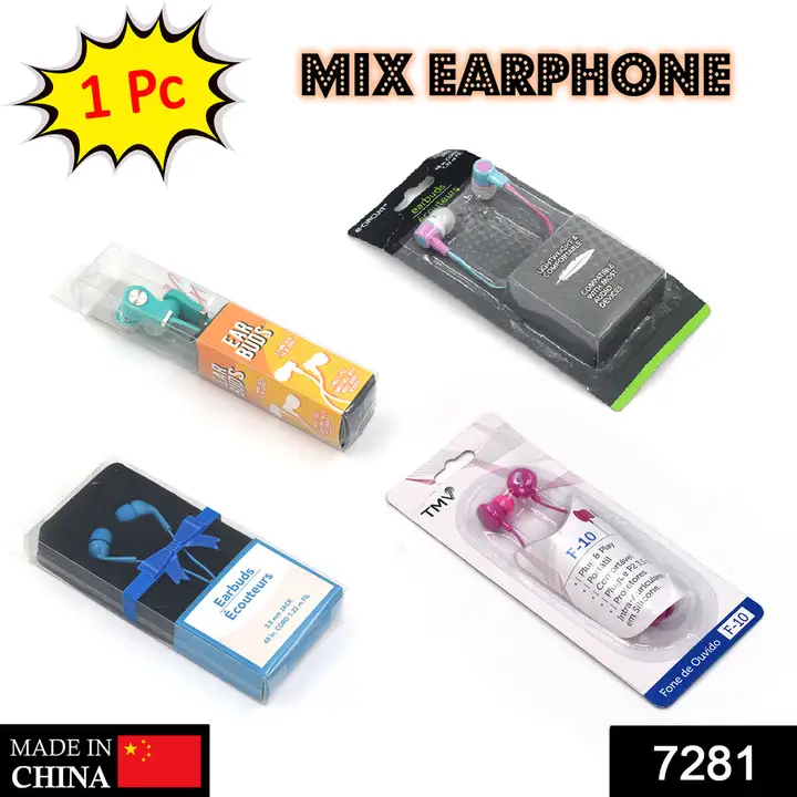 7281 Earphones with mix different colors and various shapes and designs ( 1 pc)

 uploaded by DeoDap on 3/30/2023