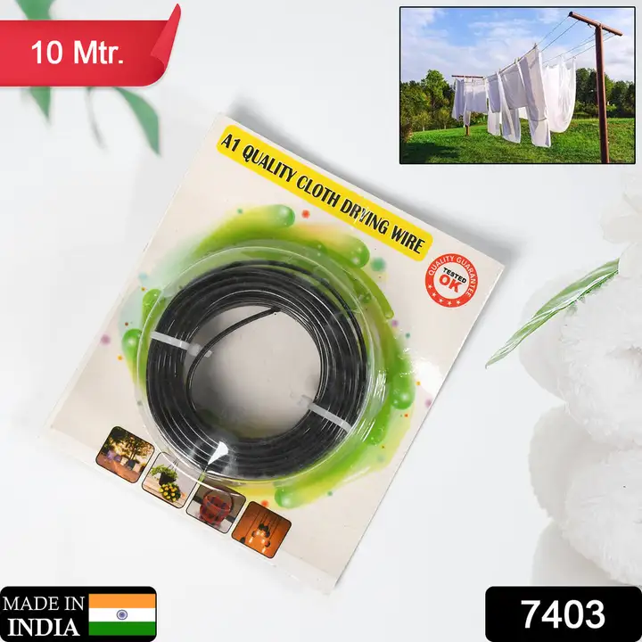 7403 Cloth Drying Wire High Quality Agriculture & Gardening Use Wire 10Mtr

 uploaded by DeoDap on 3/30/2023