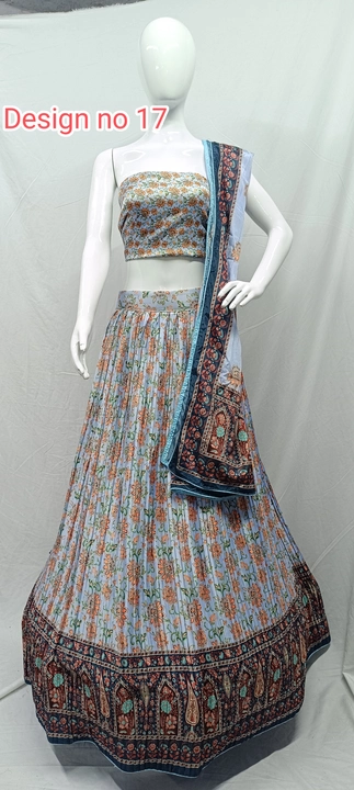 Digital printed lehenga choli uploaded by Shreeji Fashion on 3/30/2023