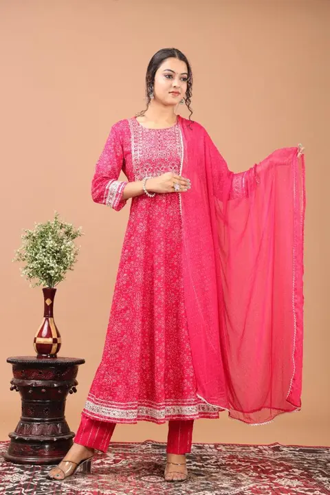 Product image of Anarkali with work 3 pc set, price: Rs. 865, ID: anarkali-with-work-3-pc-set-25fdd750