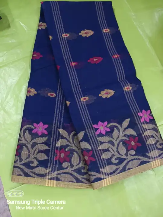 Tant cotton saree without blouse pieces. Fabric cotton  uploaded by Sujata saree cantre on 3/30/2023