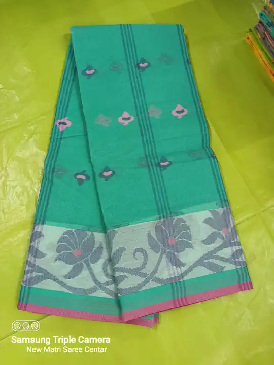 Tant cotton saree without blouse pieces. fabric cotton  uploaded by Sujata saree cantre on 3/30/2023