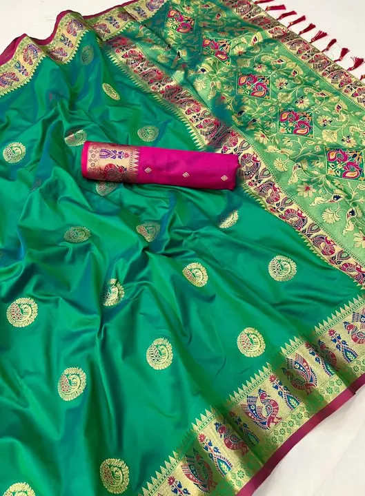 Rich pallu with allover buti design saree  uploaded by DHANANJAY CREATIONS on 3/30/2023