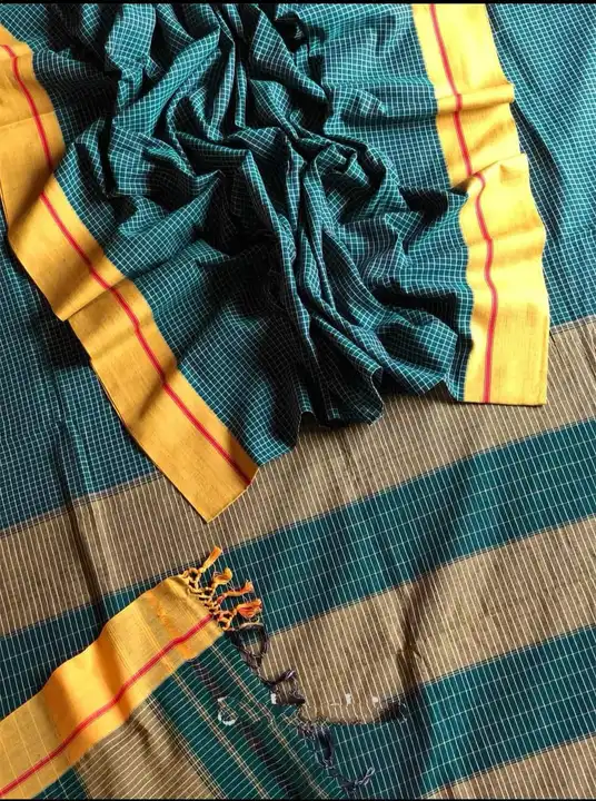 Authentic handwoven patteda anchu cotton saree  uploaded by Roxyma Online sale on 3/30/2023