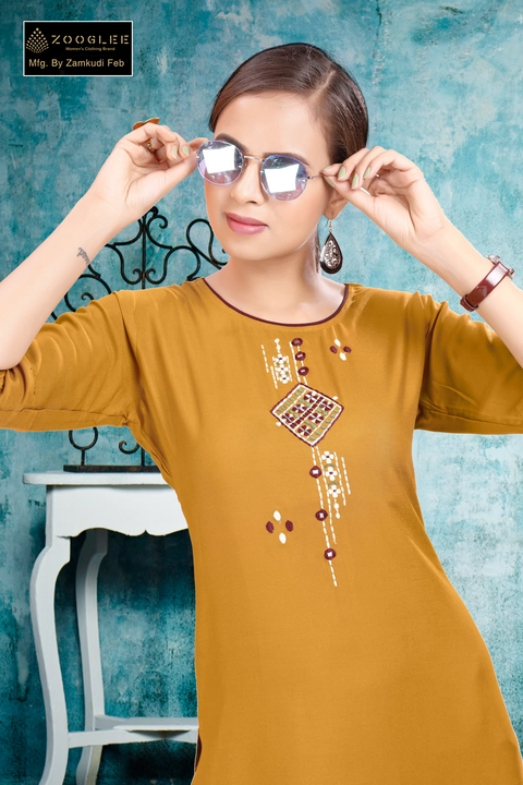 Regular wear kurti with work  uploaded by business on 3/30/2023