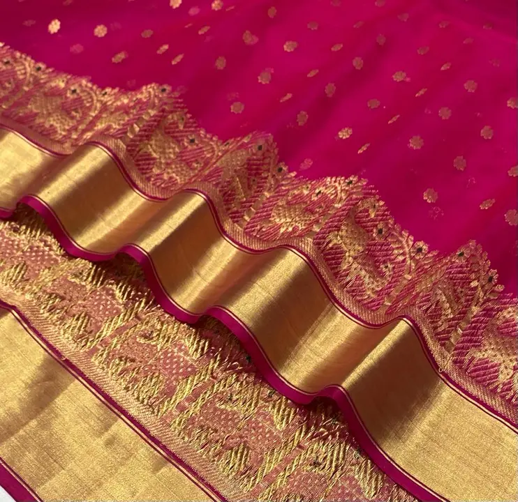 CHANDERI traditional handwoven pure silk saree  uploaded by WEAVER'S ORIGIN silk and Sarees on 3/30/2023