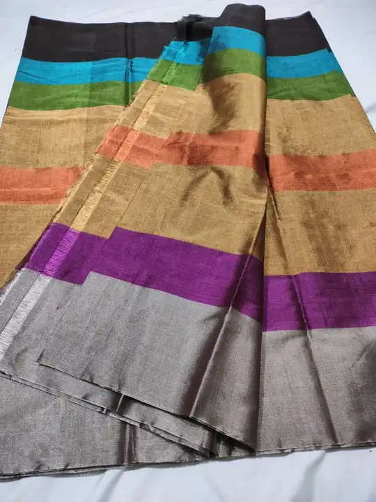 Chanderi handwoven multicolour full tissue fabric  uploaded by WEAVER'S ORIGIN silk and Sarees on 3/30/2023