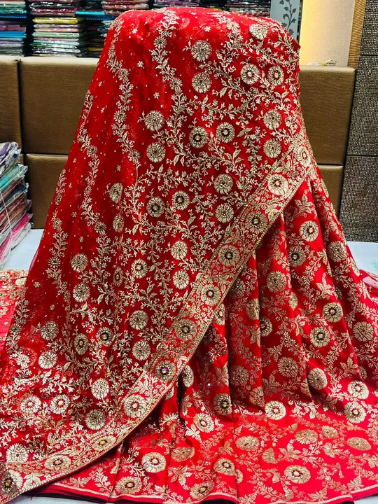 *Pure Khimkhwab Fabric with Georgette Dupatta*

*Pure Banarasi Khimkhwab Running Fabric(5.25mtr) Wid uploaded by Aanvi fab on 3/30/2023