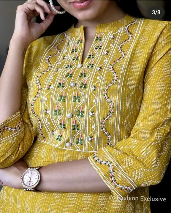 Cotton  yellow kurta set  uploaded by Mandakni collection on 3/30/2023