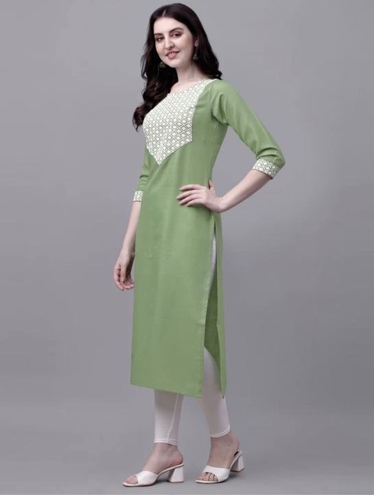 Chiken Embroidery Kurti uploaded by business on 3/30/2023