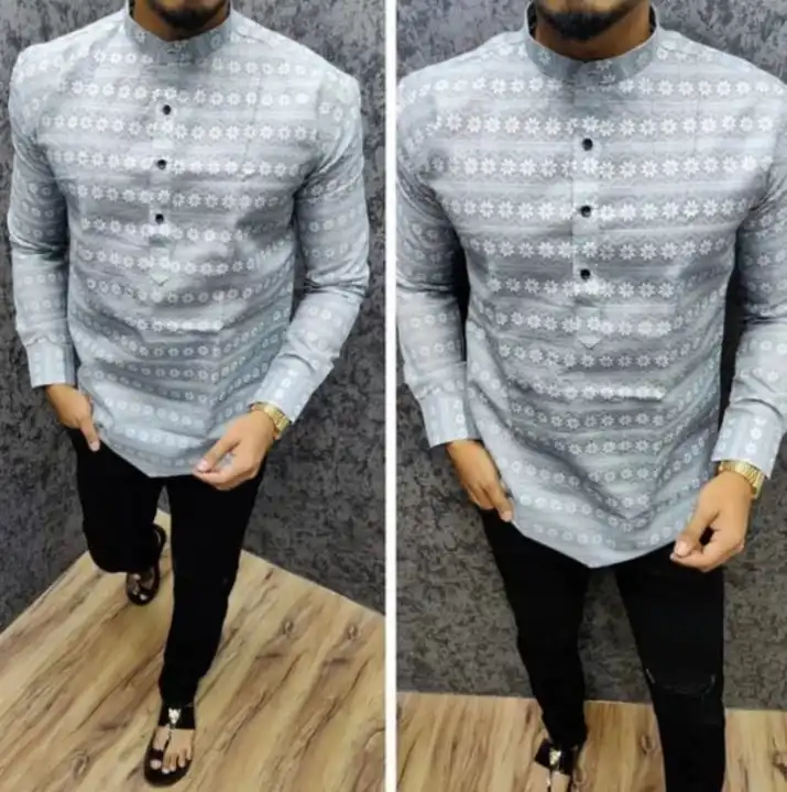 Product image of MEN'S NEWEST FULL SLEEVE PRINTED SHIRT KURTA, price: Rs. 299, ID: men-s-newest-full-sleeve-printed-shirt-kurta-7423fe35
