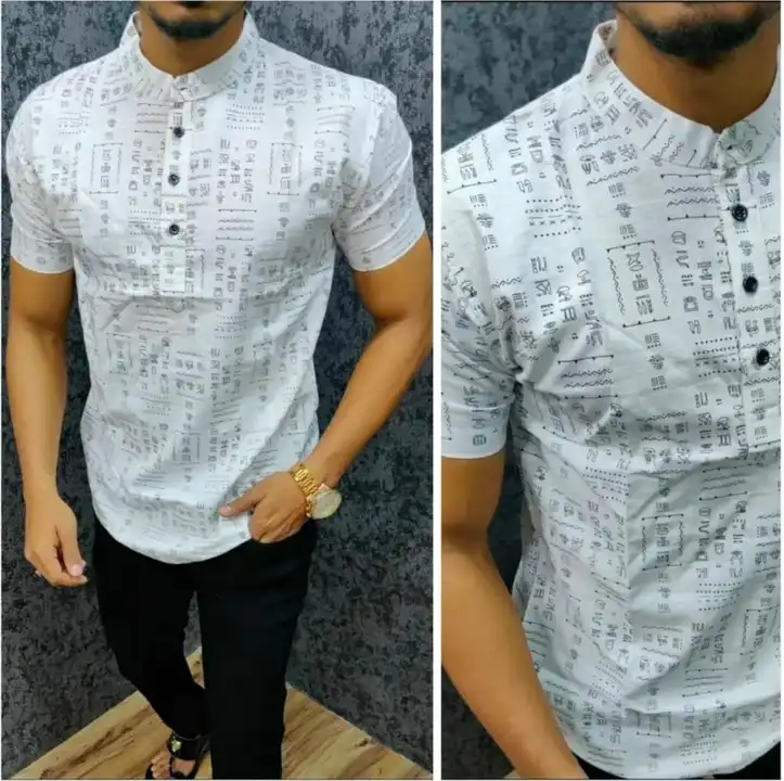 Product image of MEN'S NEWEST FULL SLEEVE PRINTED SHIRT KURTA, price: Rs. 299, ID: men-s-newest-full-sleeve-printed-shirt-kurta-969f4971
