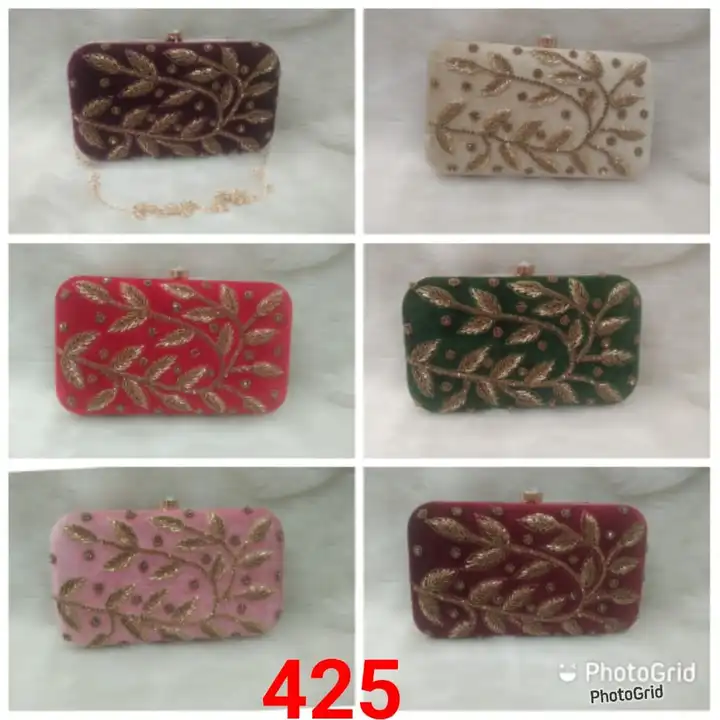 Wedding Velvet Beads Metal Box Clutch uploaded by business on 3/30/2023